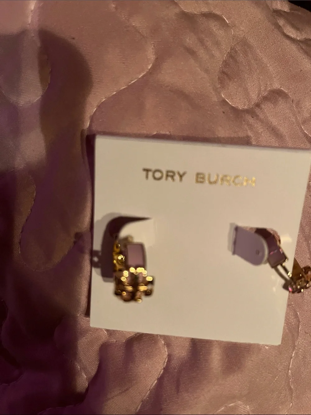 Tory pinkGold Sculpted Hoop Earrings